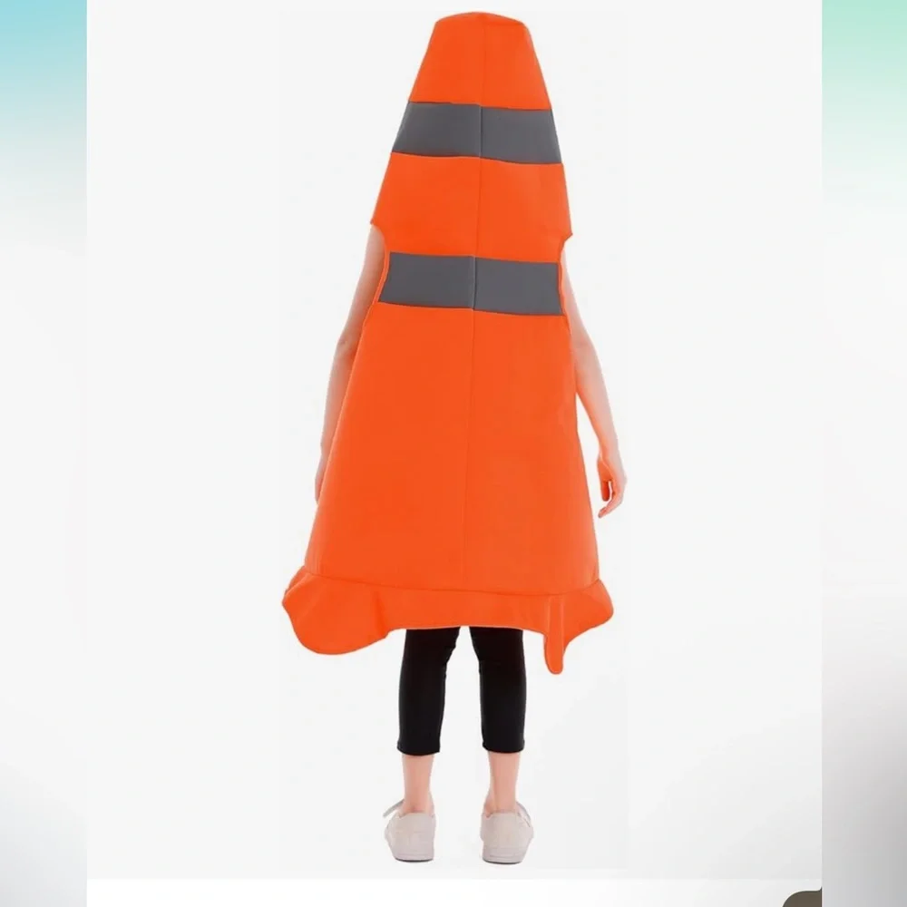 Orange Traffic Cone Kids Costume size 4-6 nwt
